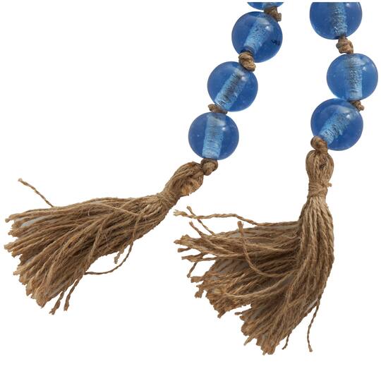 4ft. Glass Handmade Round Beaded Garland with Tassel